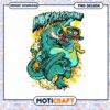 Funny Cartoon Dinosaur with Duck PNG Instant Download Design