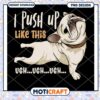 French Bulldog Push Ups PNG Design
