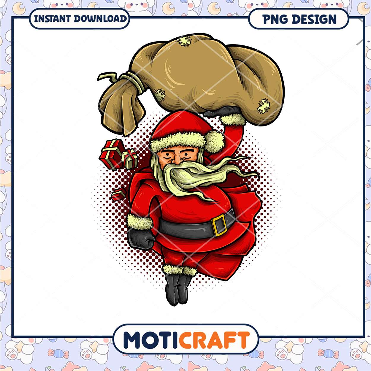 Flying Santa PNG Design Instant Download Flying Santa PNG Design Instant Download