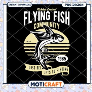 Flying Fish Community PNG Design 1985