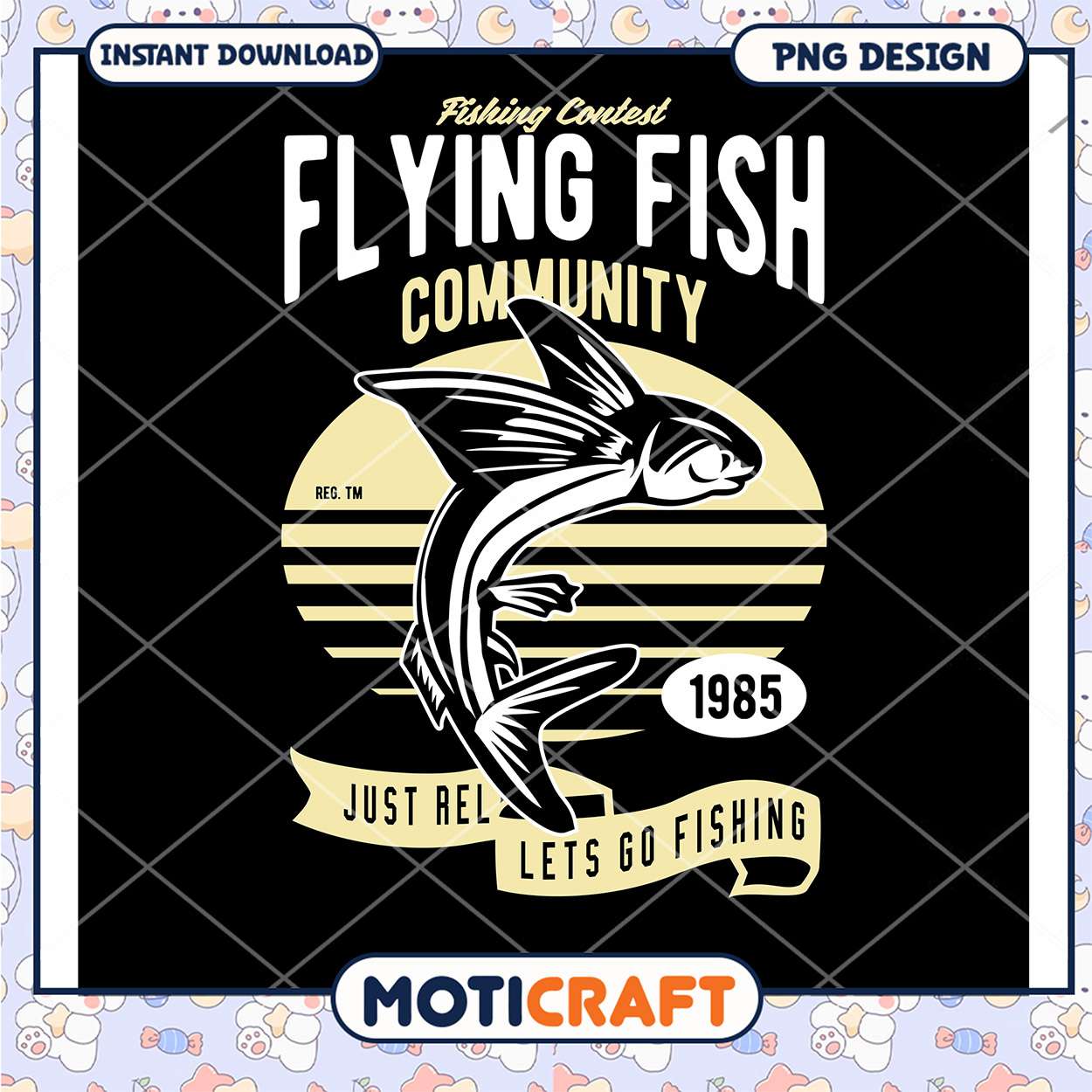 Flying Fish Community PNG Design 1985 Flying Fish Community PNG Design 1985