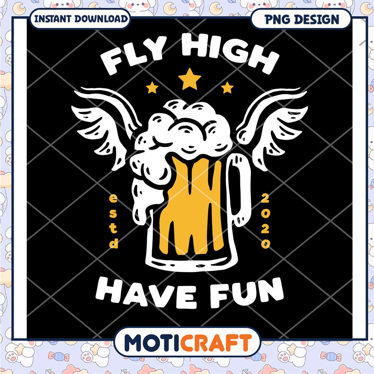 Fly High Have Fun Beer PNG Design Fly High Have Fun Beer PNG Design