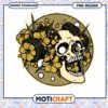 Floral Skull PNG Design