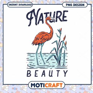 Flamingo Nature Beauty PNG Design