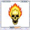 Flaming Skull PNG Design Instant Download