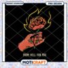 Flaming Rose Graphic from Hell Aesthetic PNG Download