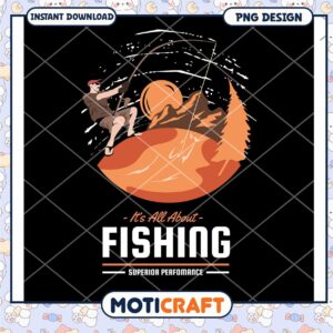 Fishing PNG Design Instant Download