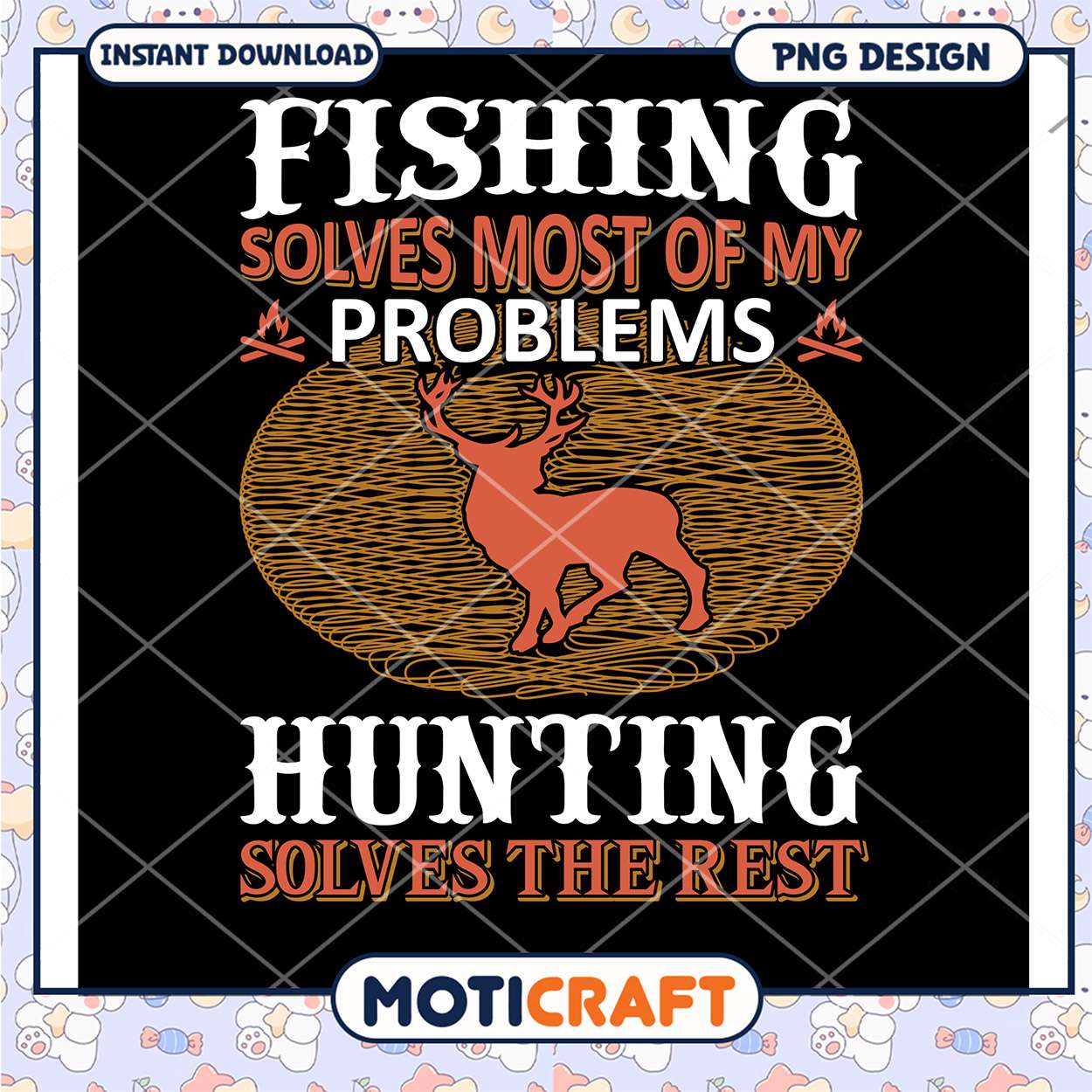 Fishing Hunting Problems PNG Design Fishing Hunting Problems PNG Design