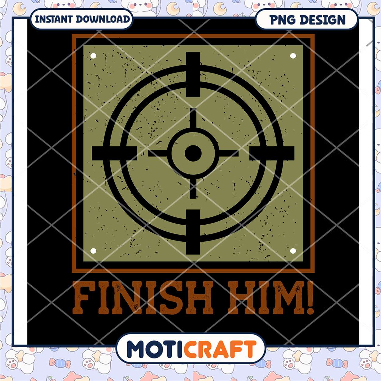 Finish Him Target PNG Design Finish Him Target PNG Design