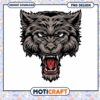 Fierce Wolf Head PNG Design for Instant Download Art