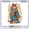 Fierce Fox Samurai PNG Design for Instant Download Art