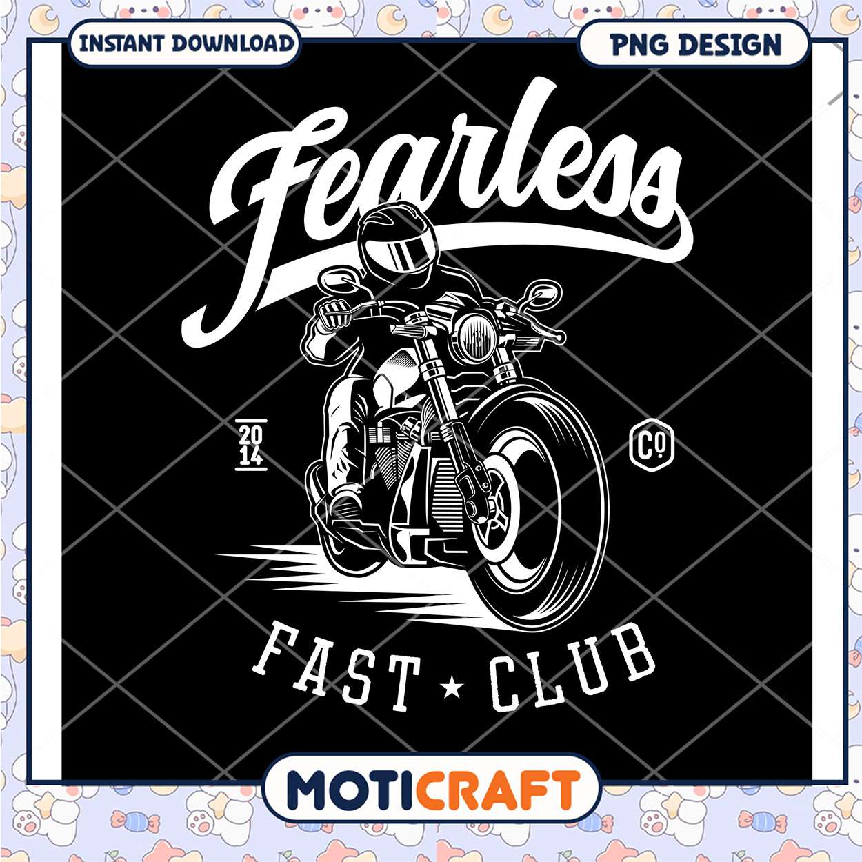 Fearless Fast Club Motorcycle PNG Design for Download Fearless Fast Club Motorcycle PNG Design for Download