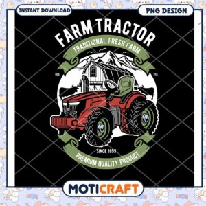 Farm Tractor PNG Design, Vintage Style