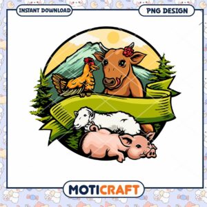 Farm Animals PNG Design Download