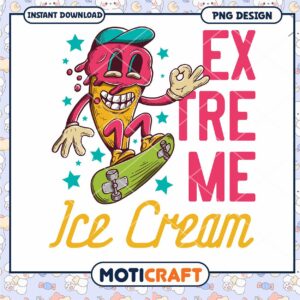 Extreme Ice Cream PNG Design