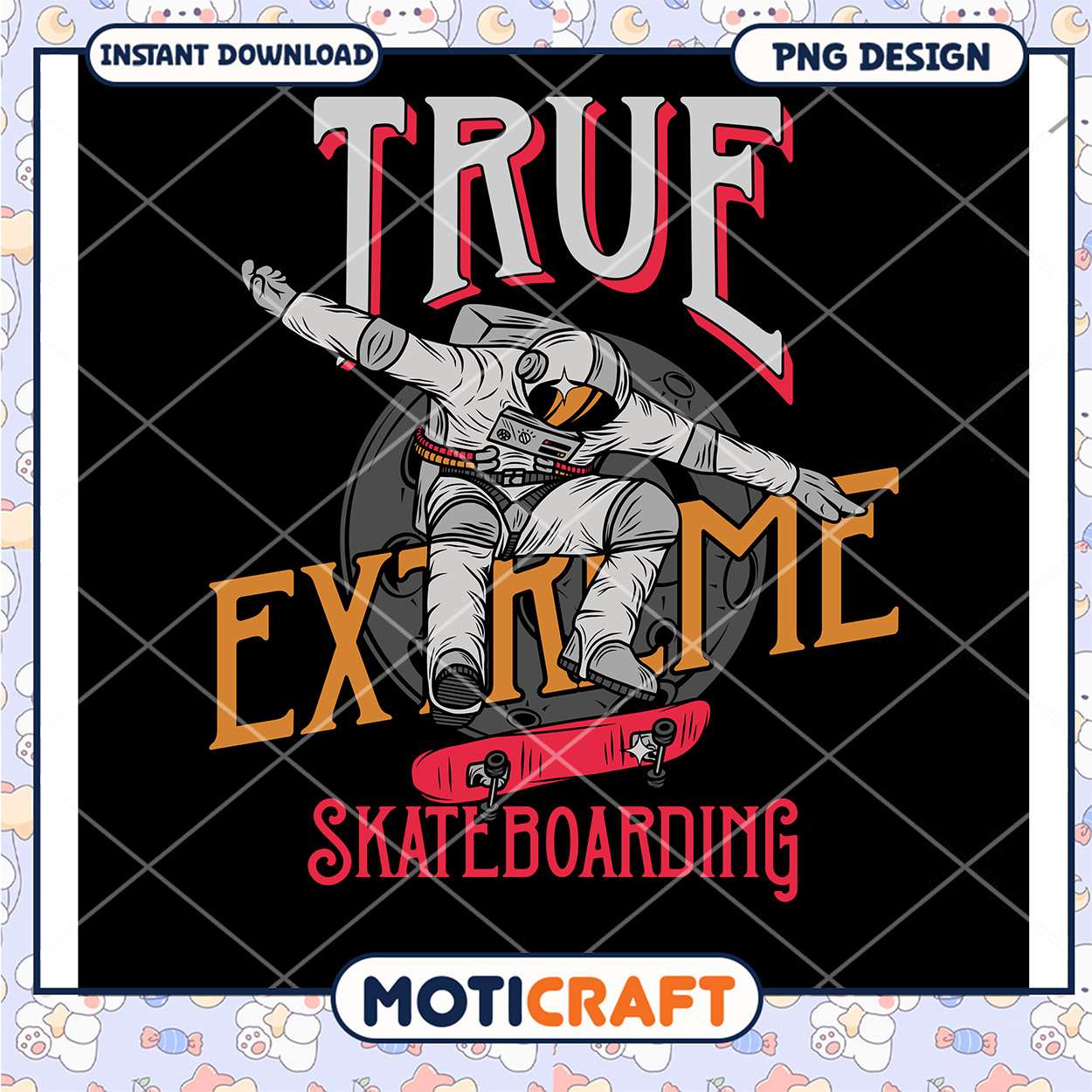 Extreme Skateboarding Astronaut PNG Design for Download Extreme Skateboarding Astronaut PNG Design for Download
