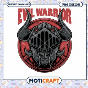 Evil Warrior Helmet PNG Design