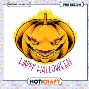 Evil Pumpkin PNG Halloween Design