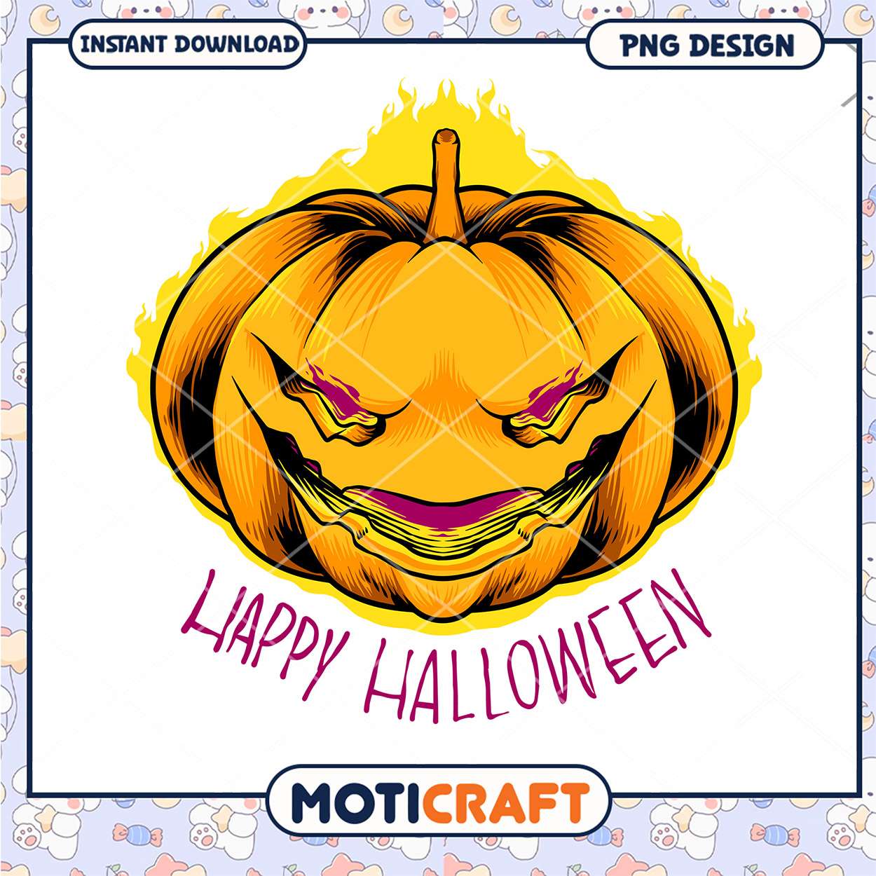 Evil Pumpkin PNG Halloween Design Evil Pumpkin PNG Halloween Design
