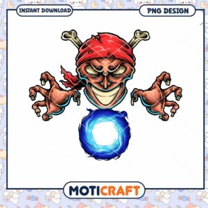 Evil Pirate PNG Design Instant Download