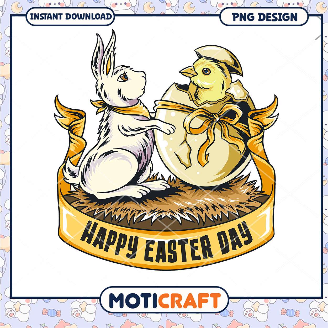 Easter Bunny Chick PNG Design Easter Bunny Chick PNG Design