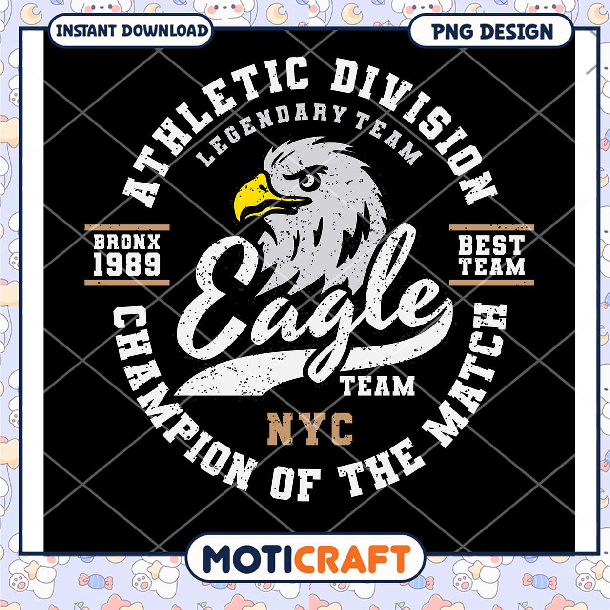 Eagle NYC Athletic Division PNG Design Eagle NYC Athletic Division PNG Design