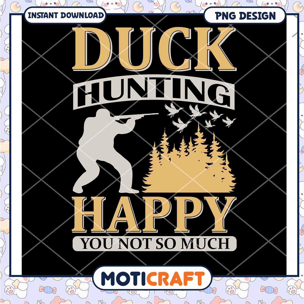 Duck Hunting PNG Design Happy Hunter Graphic Duck Hunting PNG Design Happy Hunter Graphic