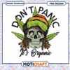 Don't Panic It's Organic Skull and Leaf PNG Design 1 Don't Panic It's Organic Skull and Leaf PNG Design