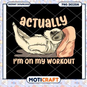Dog Workout PNG Funny Lazy Puppy Design