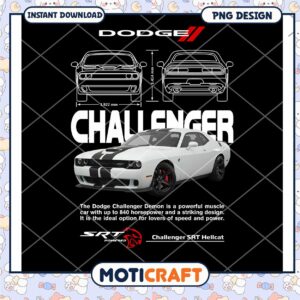 Dodge Challenger SRT Hellcat PNG Design