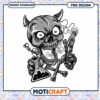 Devilish Skull Character with Potion and Smoke PNG Design 2 Devilish Skull Character with Potion and Smoke PNG Design