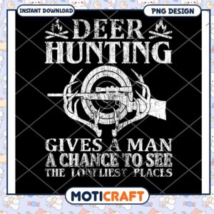 Deer Hunting PNG Design Instant Download