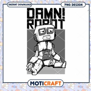 Damn Robot PNG Design Instant Download