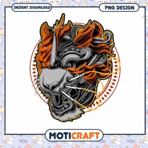 Cybernetic Tiger PNG Design Instant Download