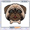 Cute Pug Dog PNG Design for Instant Download Decor 1 Cute Pug Dog PNG Design for Instant Download Decor