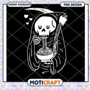 Cute Grim Reaper Ramen PNG