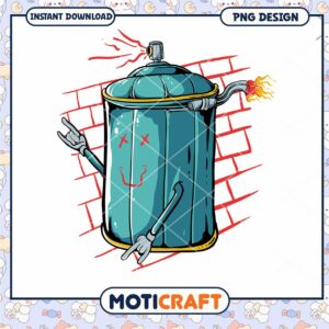 Cute Graffiti Spray Paint Can PNG