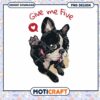 Cute French Bulldog Give Me Five PNG Digital Download Design