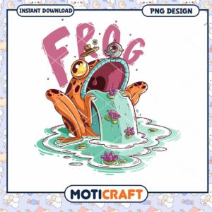 Cute Frog PNG Design Instant Download
