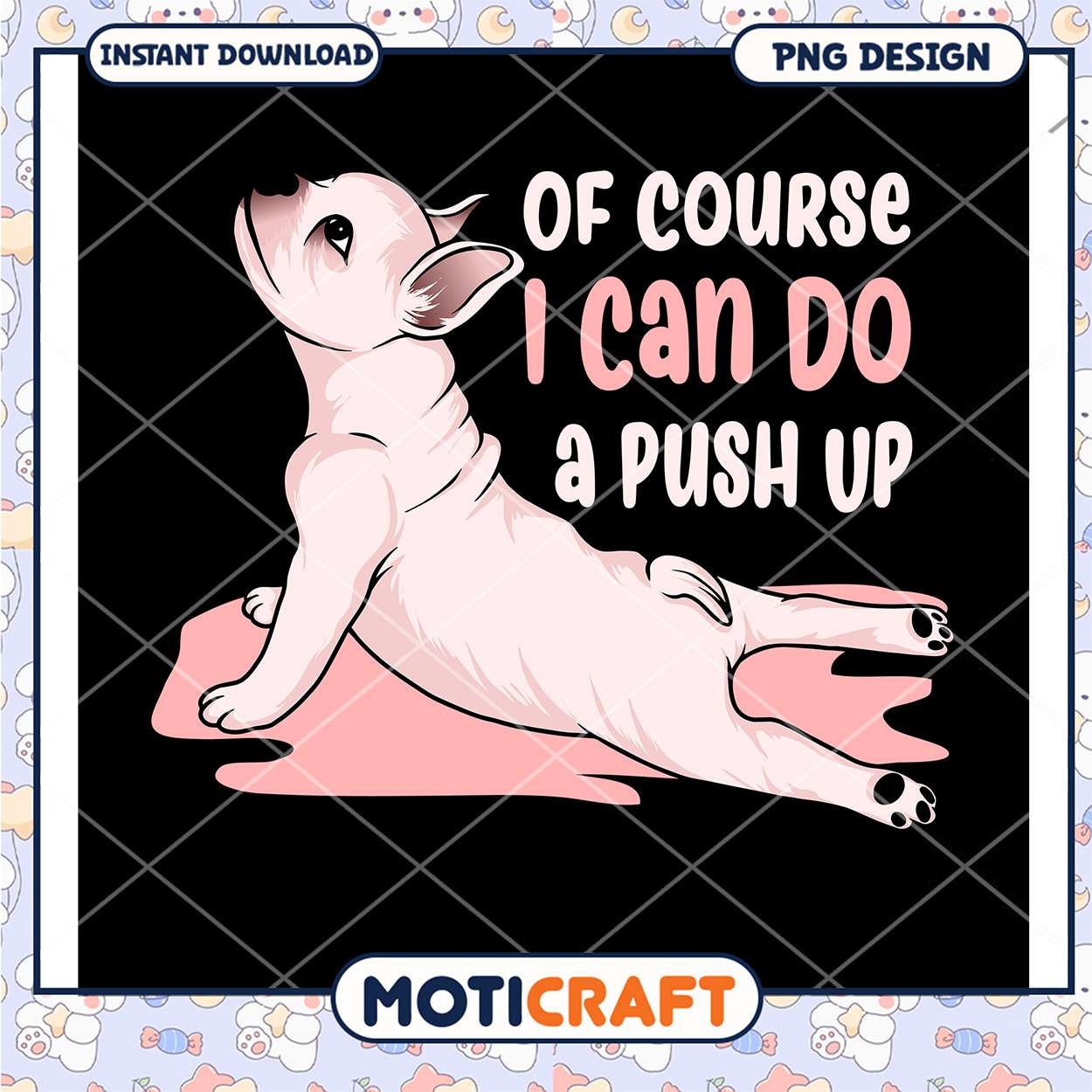 Cute Dog Push Up PNG Design Cute Dog Push Up PNG Design