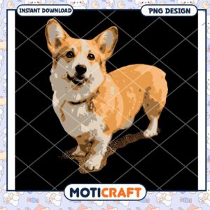 Cute Corgi PNG Design Instant Download