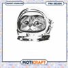 Cute Cat Astronaut PNG Design
