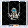 Cute Astronaut on Moon Swing PNG Instant Download Design 2 Cute Astronaut on Moon Swing PNG Instant Download Design