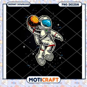 Cute Astronaut Character PNG Design for Instant Download