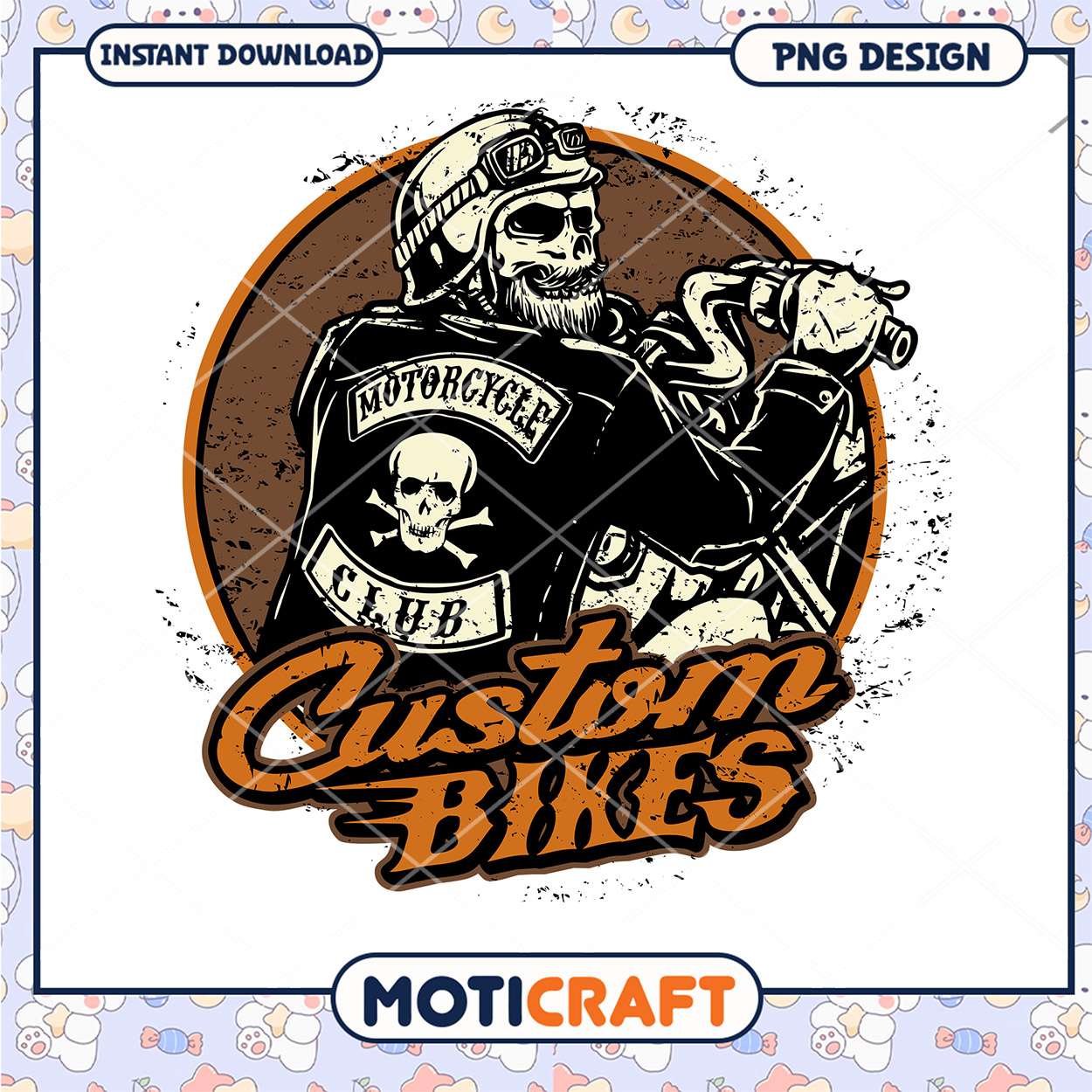 Custom Bikes PNG Skull Rider Design Custom Bikes PNG Skull Rider Design