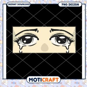 Crying Eyes PNG Design Instant Download for Projects