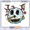 Creepy Xmas Snowman PNG Design