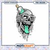 Cool Skull with Ice Cream Glasses PNG Design Download