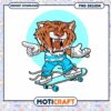Cool Skateboarding Lion PNG Design for Instant Download