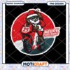 Cool Santa Motorcycle PNG Design
